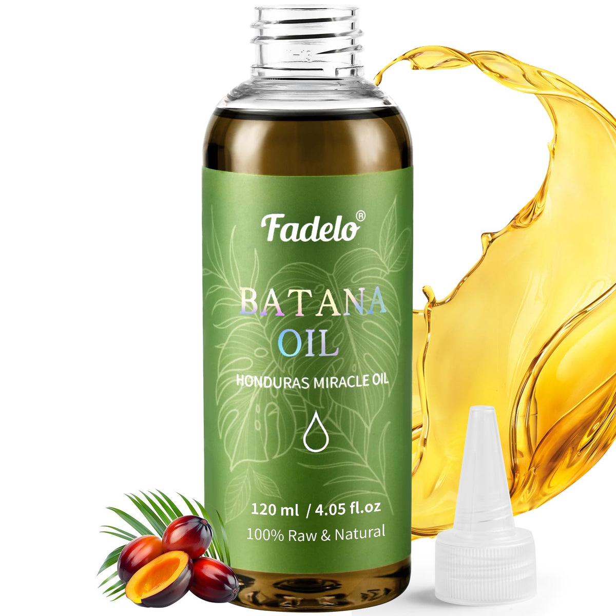 Fadelo Batana Oil bottle shows a pure nourishing formula for scalp and hair care.
