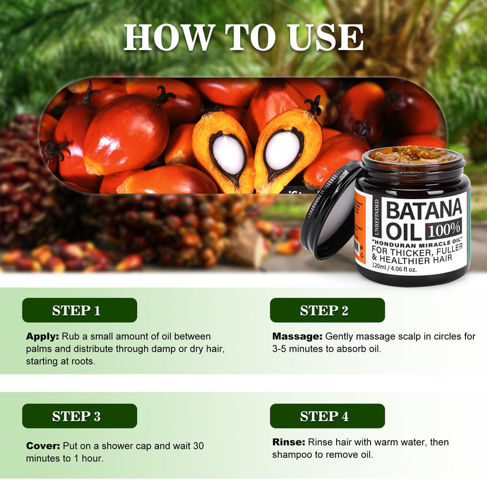 Fadelo Batana Oil scalp-massage application promotes easy root revitalization.