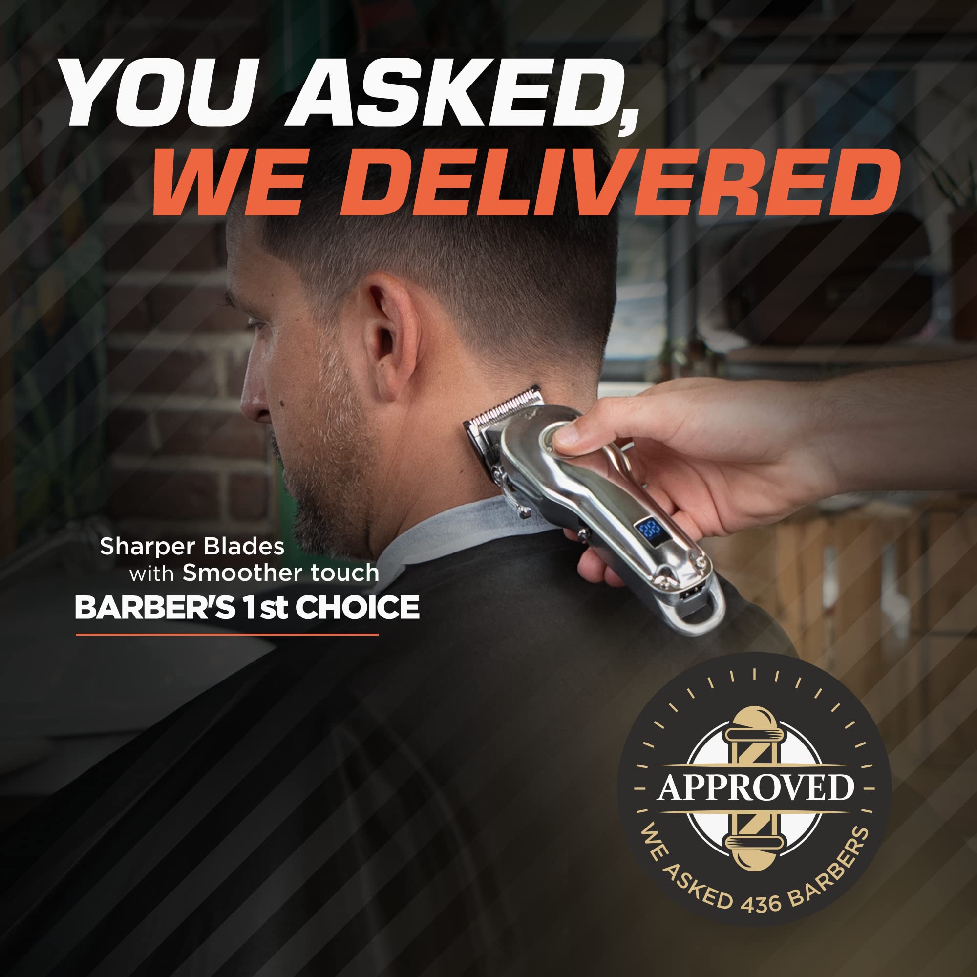 Fagaci cordless barber kit used at home or salon