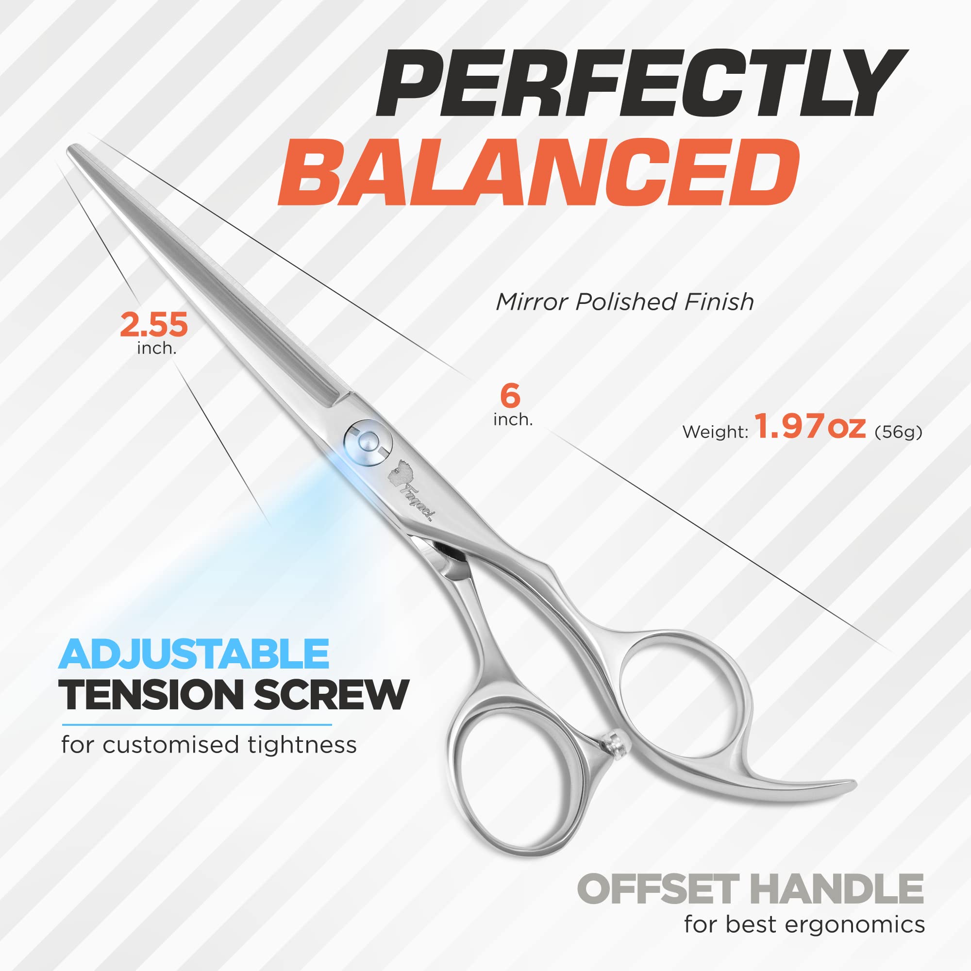 Fagaci professional scissors case protecting blades during transport.