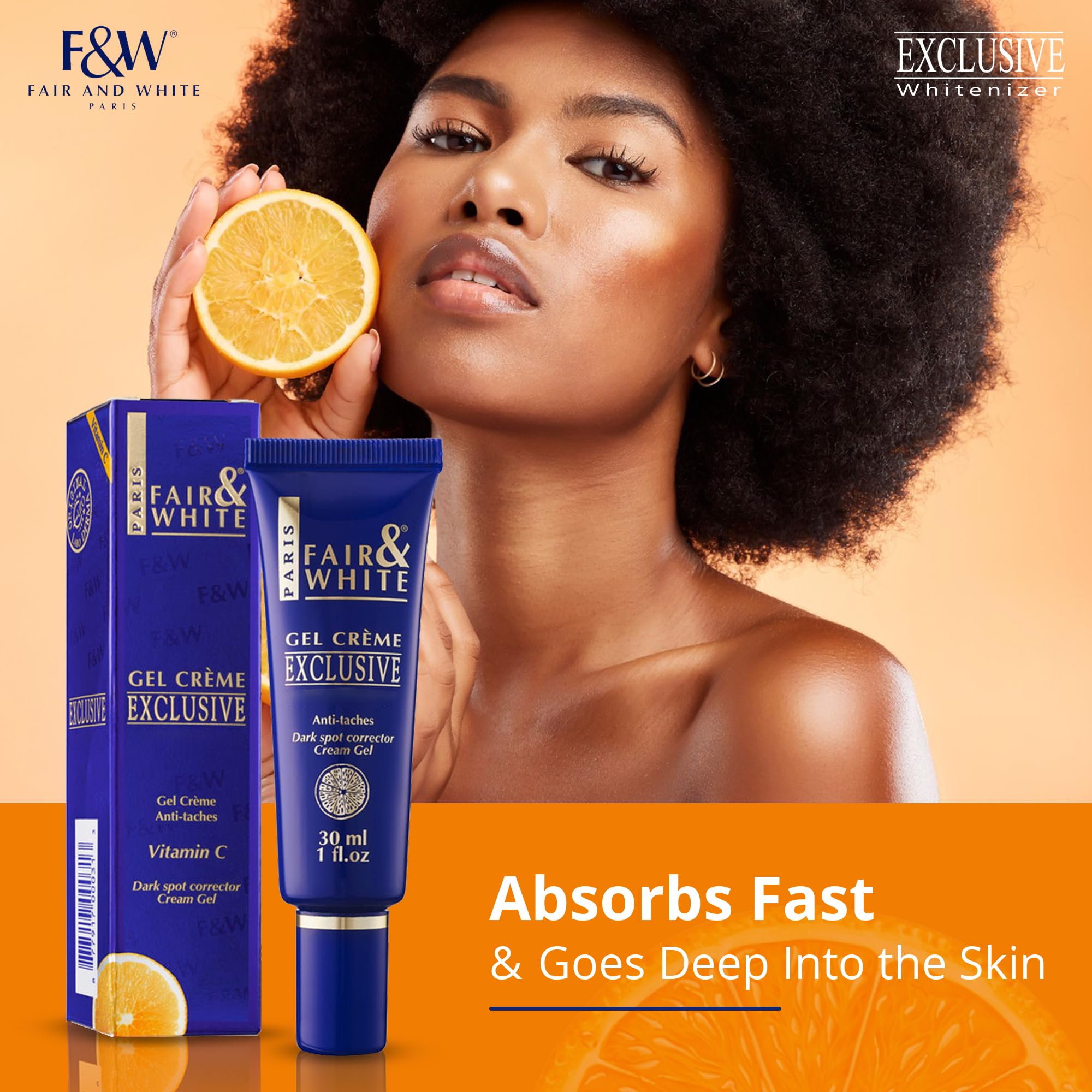 FAIR & WHITE night-routine setup with gel cream and soft lighting.