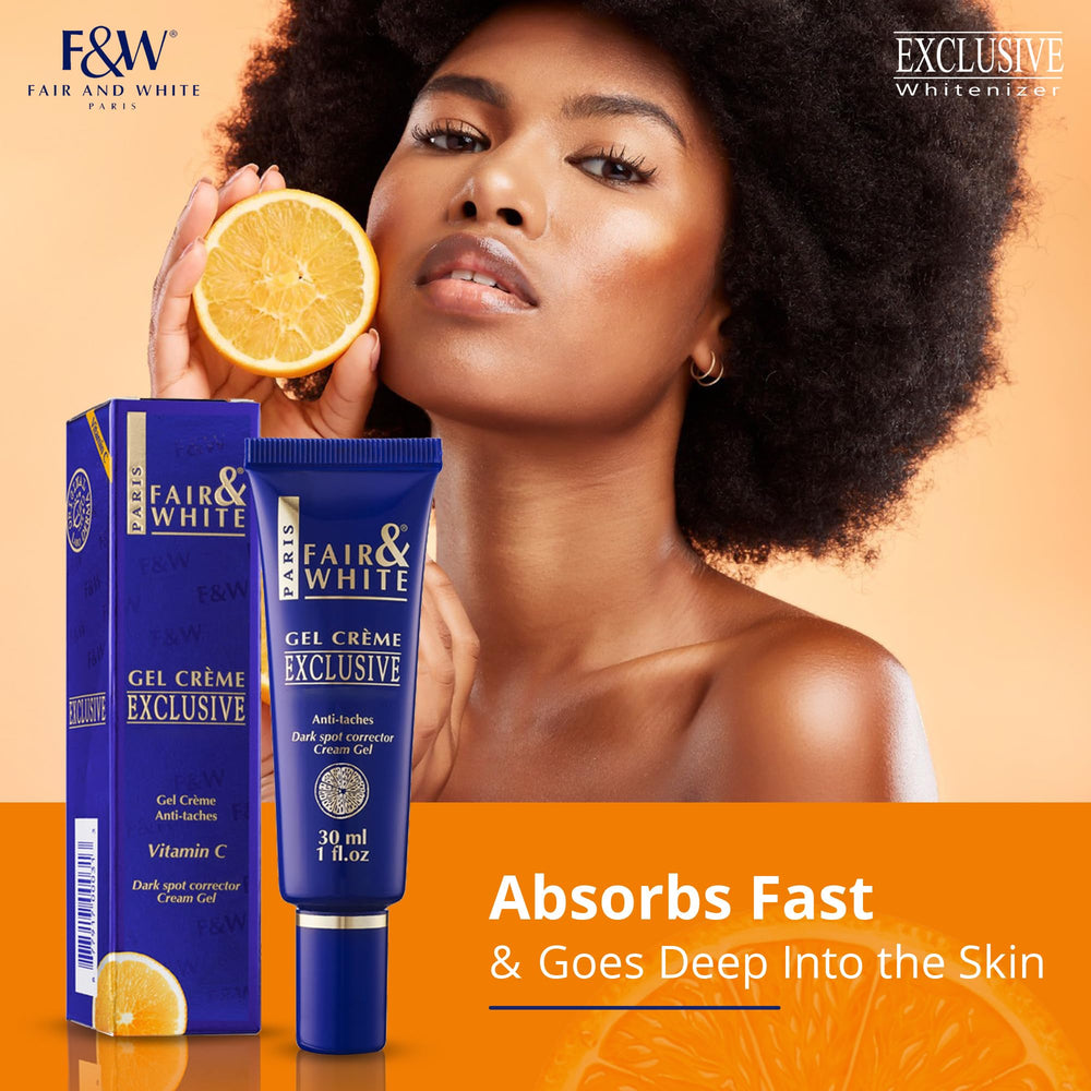 FAIR & WHITE night-routine setup with gel cream and soft lighting.