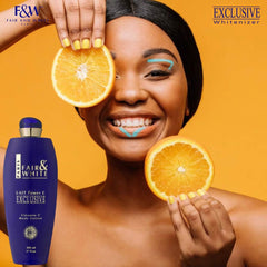 FAIR & WHITE exclusive body lotion application on arm for daily nourishment