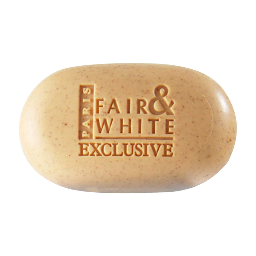 FAIR & WHITE Exclusive Exfoliating Soap application in shower for smoother skin
