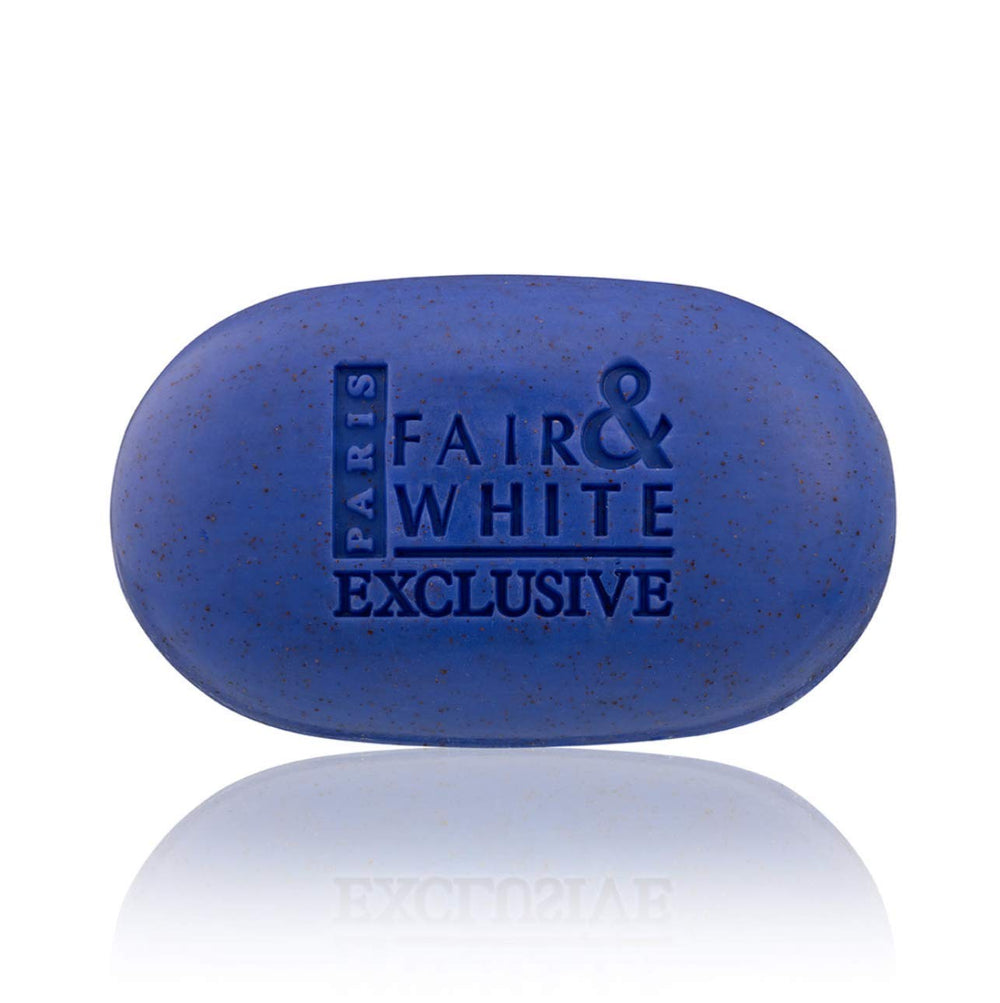 FAIR & WHITE Exclusive Exfoliating Soap ingredients focus on glycerin benefits for skin.