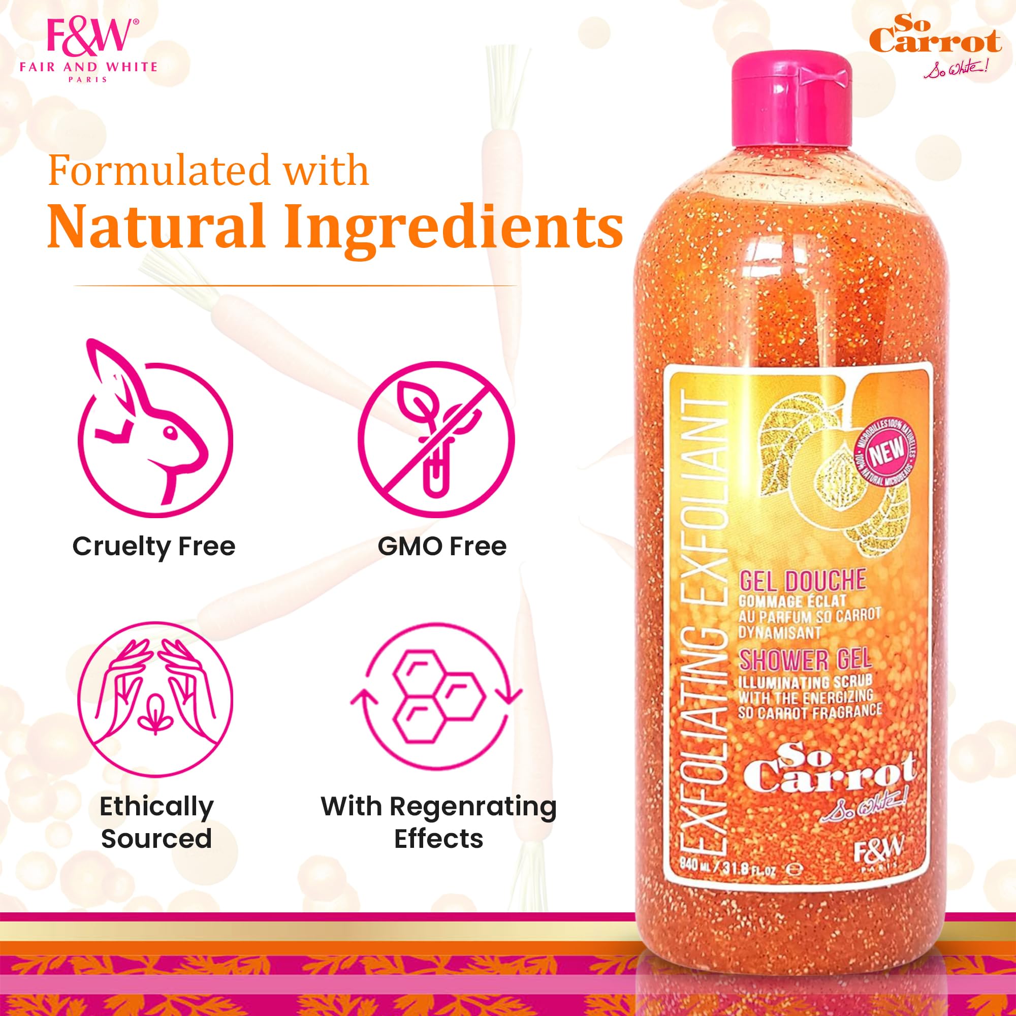 FAIR & WHITE So Carrot Body Wash carrot oil glow for refreshed complexion