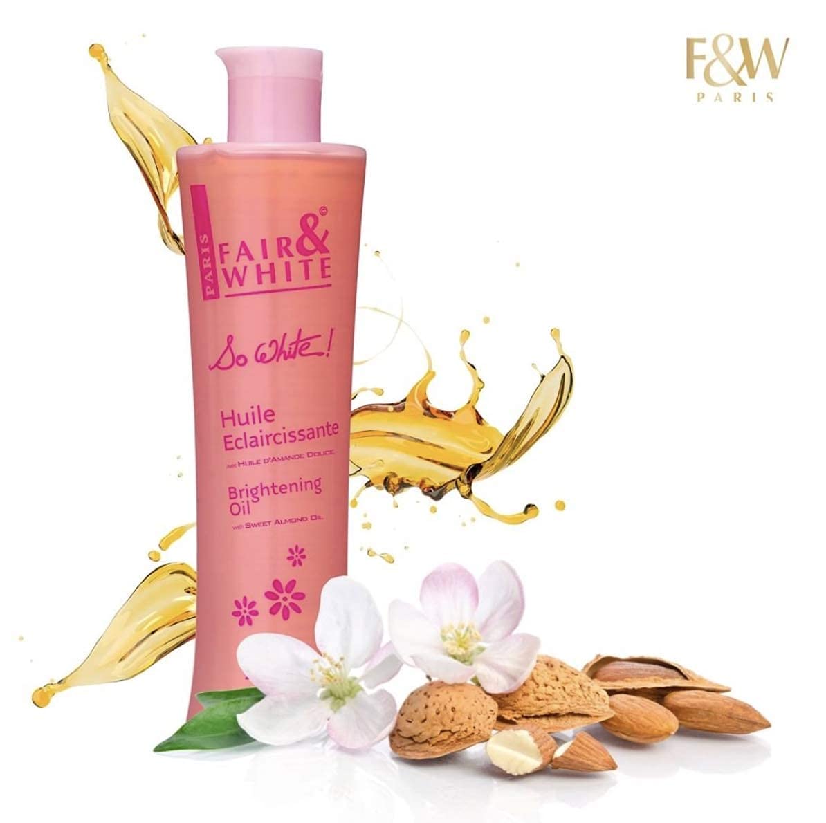 FAIR & WHITE So White Body Oil daily-routine shows use on dry skin and uneven tone.