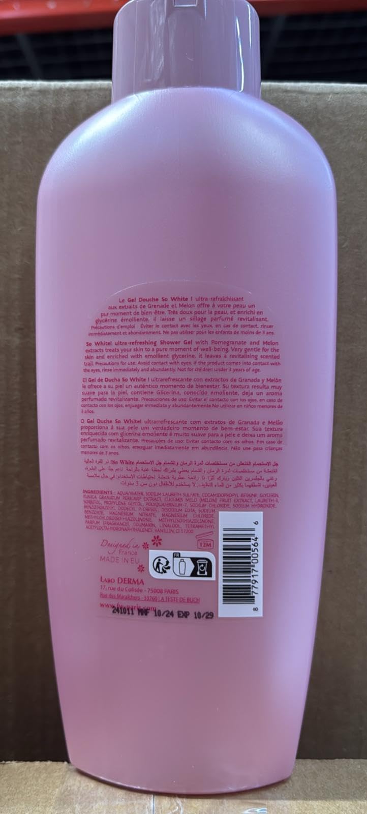 FAIR & WHITE So White daily shower scene promotes routine cleansing.