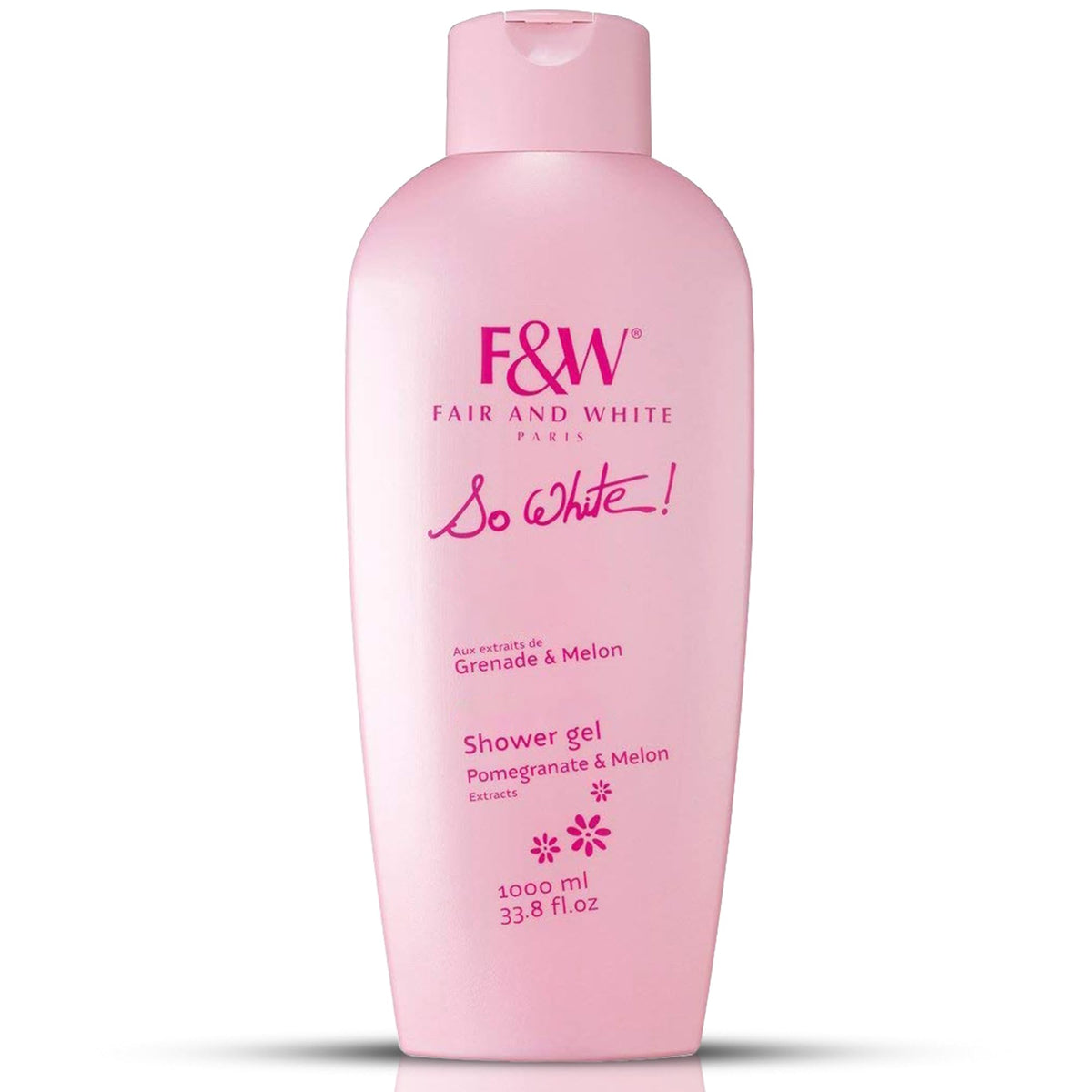 FAIR & WHITE So White refreshing bottle pour for daily cleansing and skin glow.
