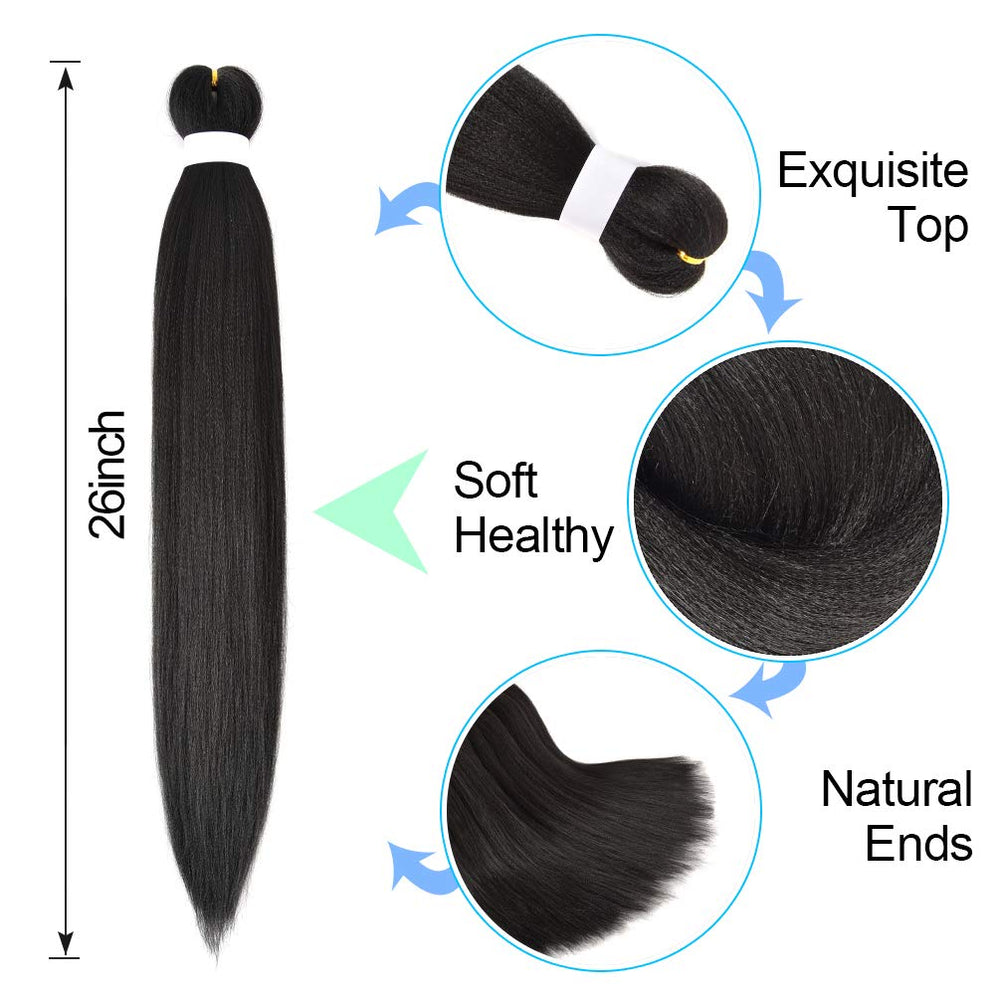 Fairise 8-pack hair covers more head area for fuller 26-inch looks.