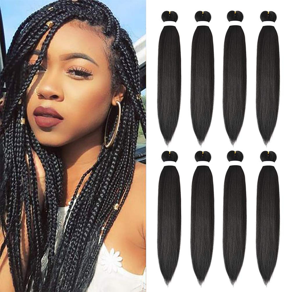 Fairise 8-pack braiding hair 26 inch close-up showing premium pre-stretched texture for quick installs.