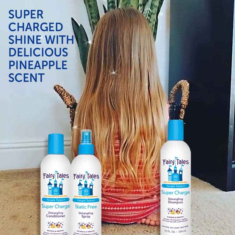 Fairy Tales clean-label formula highlights sulfate-free and paraben-free benefits.