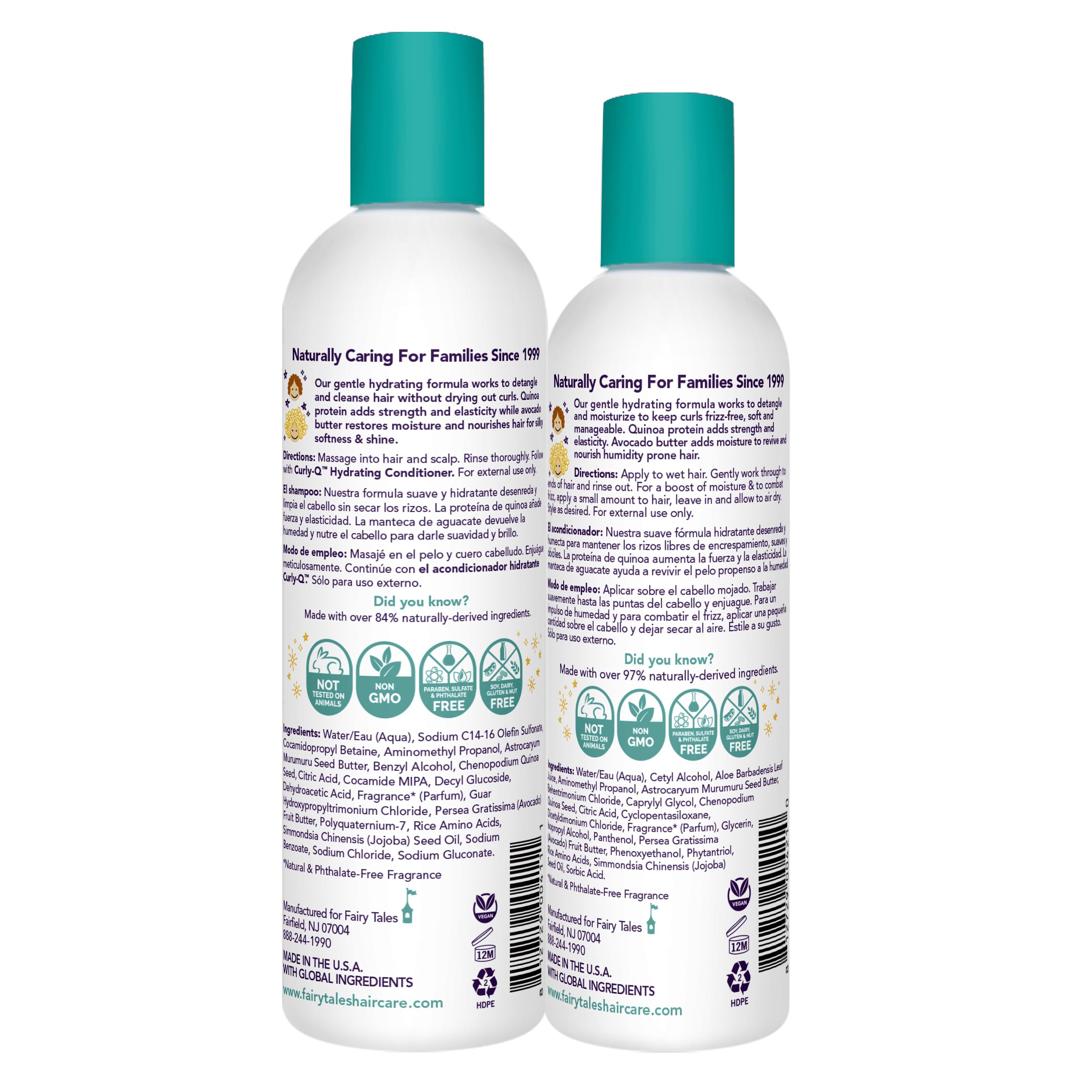 Fairy Tales Curly Q conditioner bottle—detangling and frizz control for kids