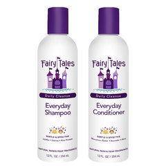Fairy Tales Daily Cleanse Kids Shampoo bottle demonstrates a gentle cleansing option for daily haircare.