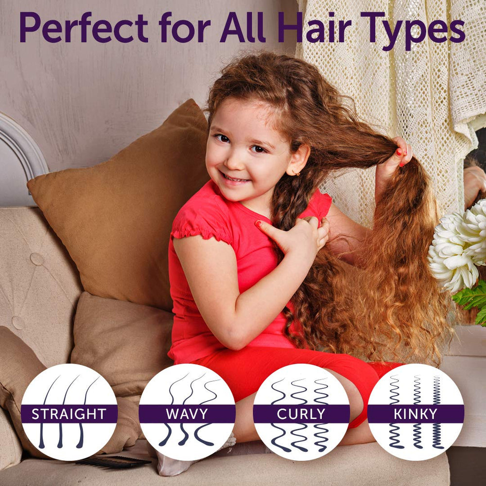 Fairy Tales quinoa protein and murumuru butter nourish hair during daily routines.