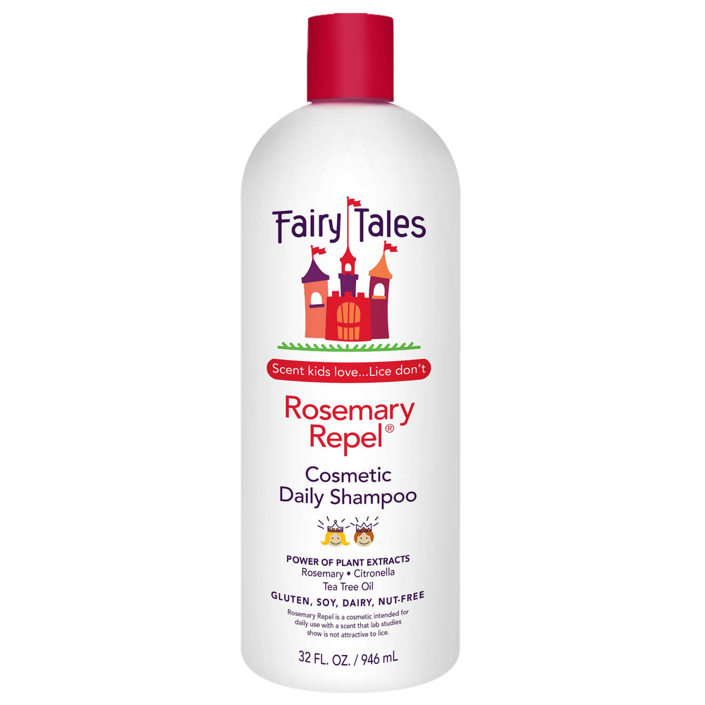 Fairy Tales Rosemary Repel daily kids shampoo bottle front view for gentle cleansing.