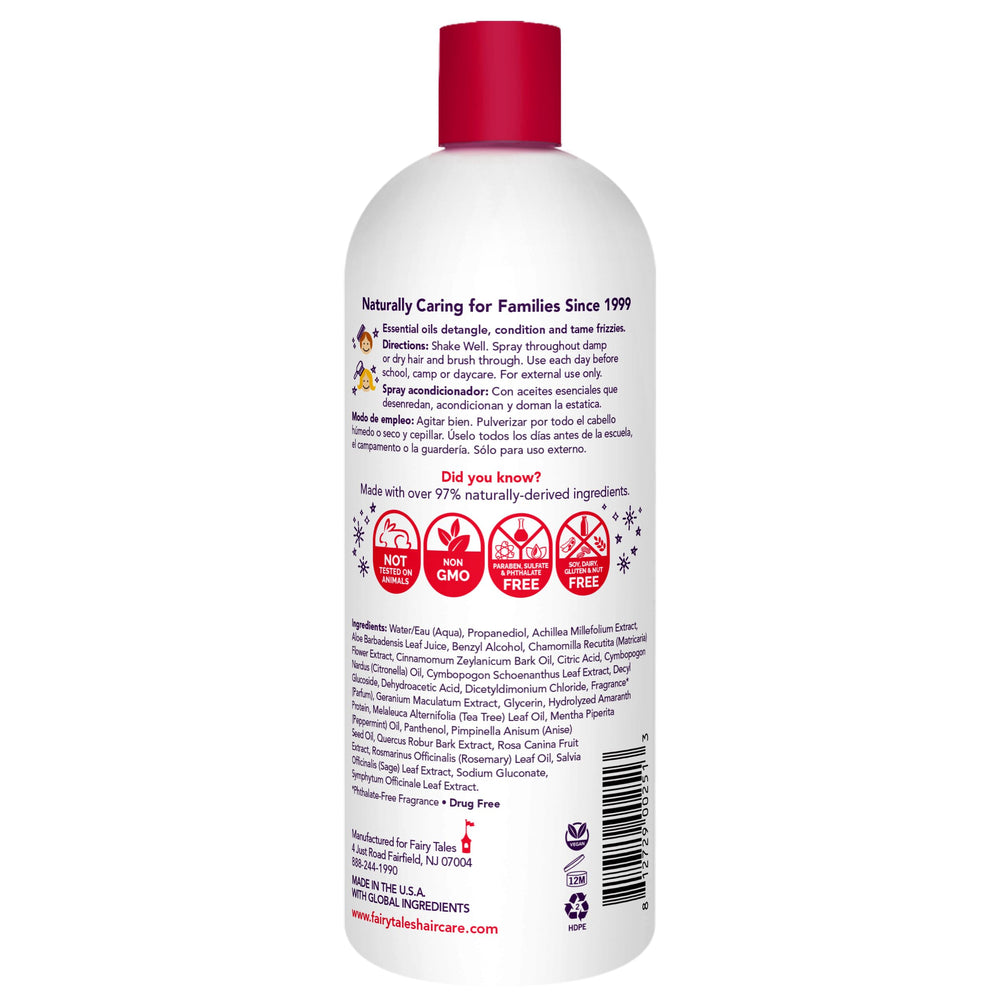 Fairy Tales Rosemary Repel ingredients droplets highlighting the essential oil blend