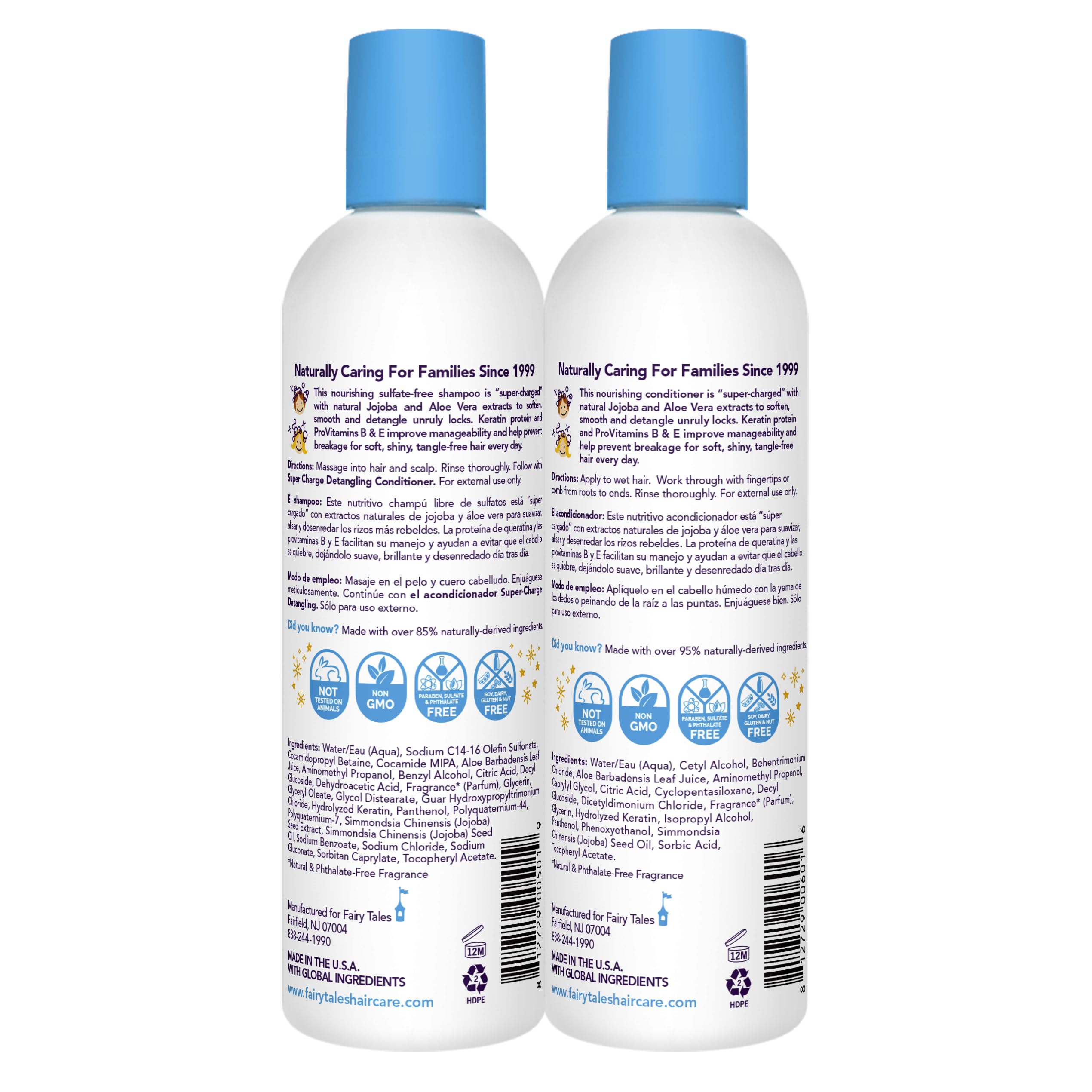 Fairy Tales Tangle Tamer conditioner bottle smooths and moisturizes for easy brushing.