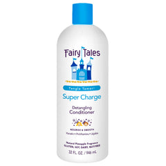 Fairy Tales Tangle Tamer detangler bottle pour shows knot-free hair after bath