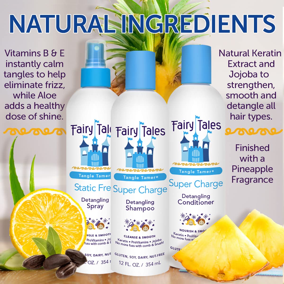 Fairy Tales Tangle Tamer keratin and vitamin B reinforce smoothness