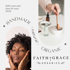 Faith and Grace Organics Wild Yam Cream texture close-up showing rich, creamy consistency for deep hydration