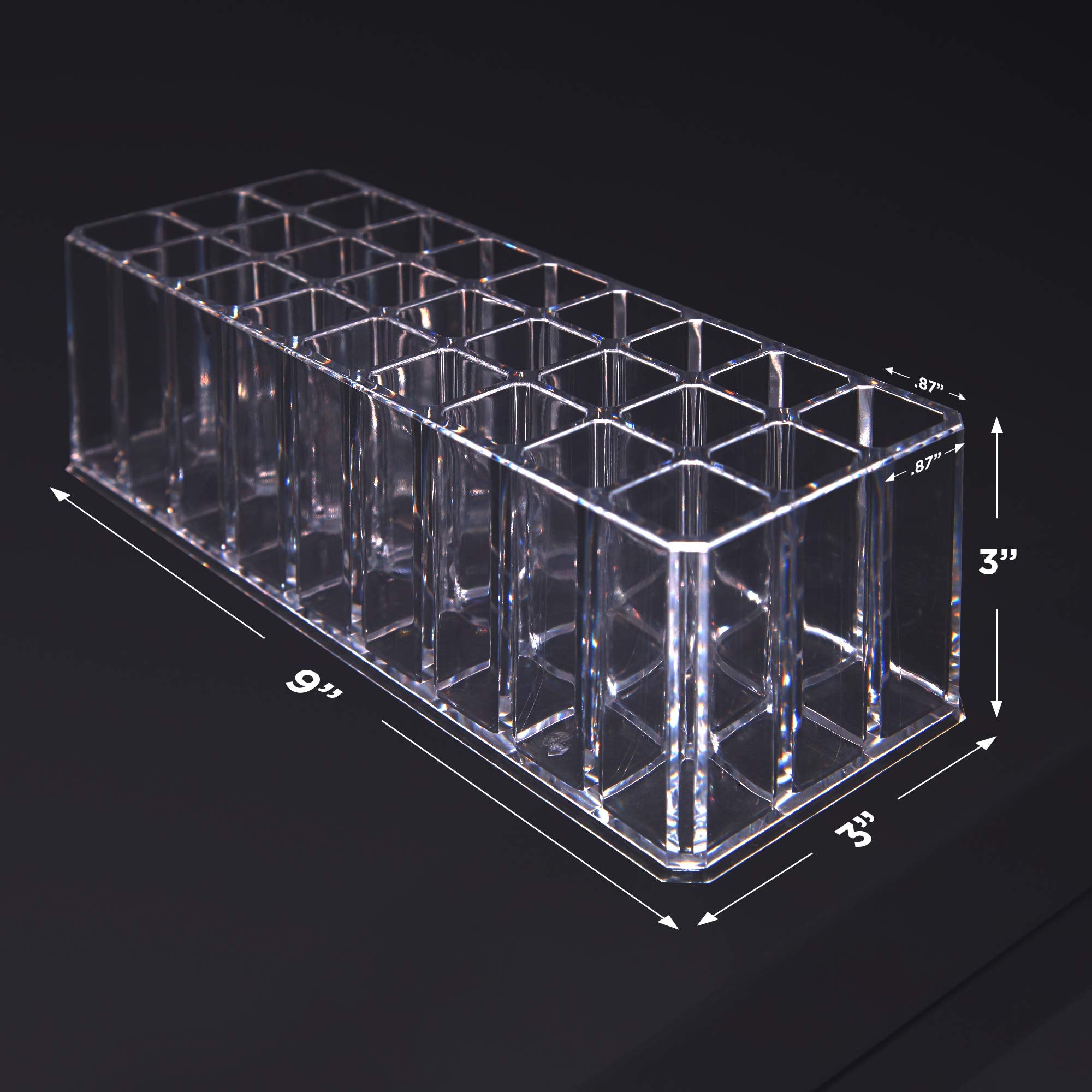 FAJ 27-compartment design keeps brushes, lip products, and pencils organized.