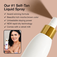 Fake Bake Flawless color-guide demonstrates even application across torso and limbs.