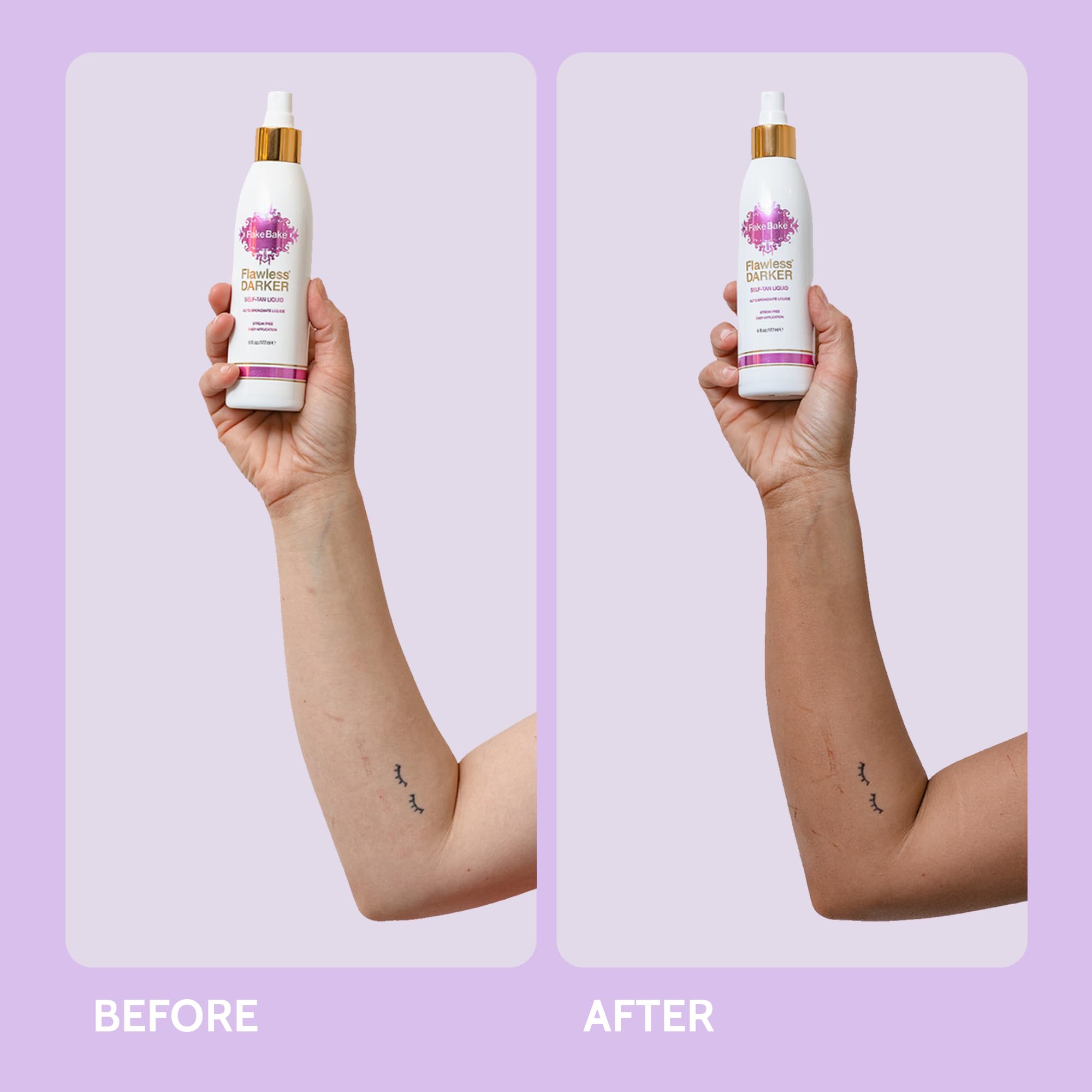 Fake Bake Flawless Darker included gloves for mess-free bronzing.