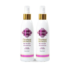 Fake Bake self-tanning liquid dark bottle shows streak-free bronze.