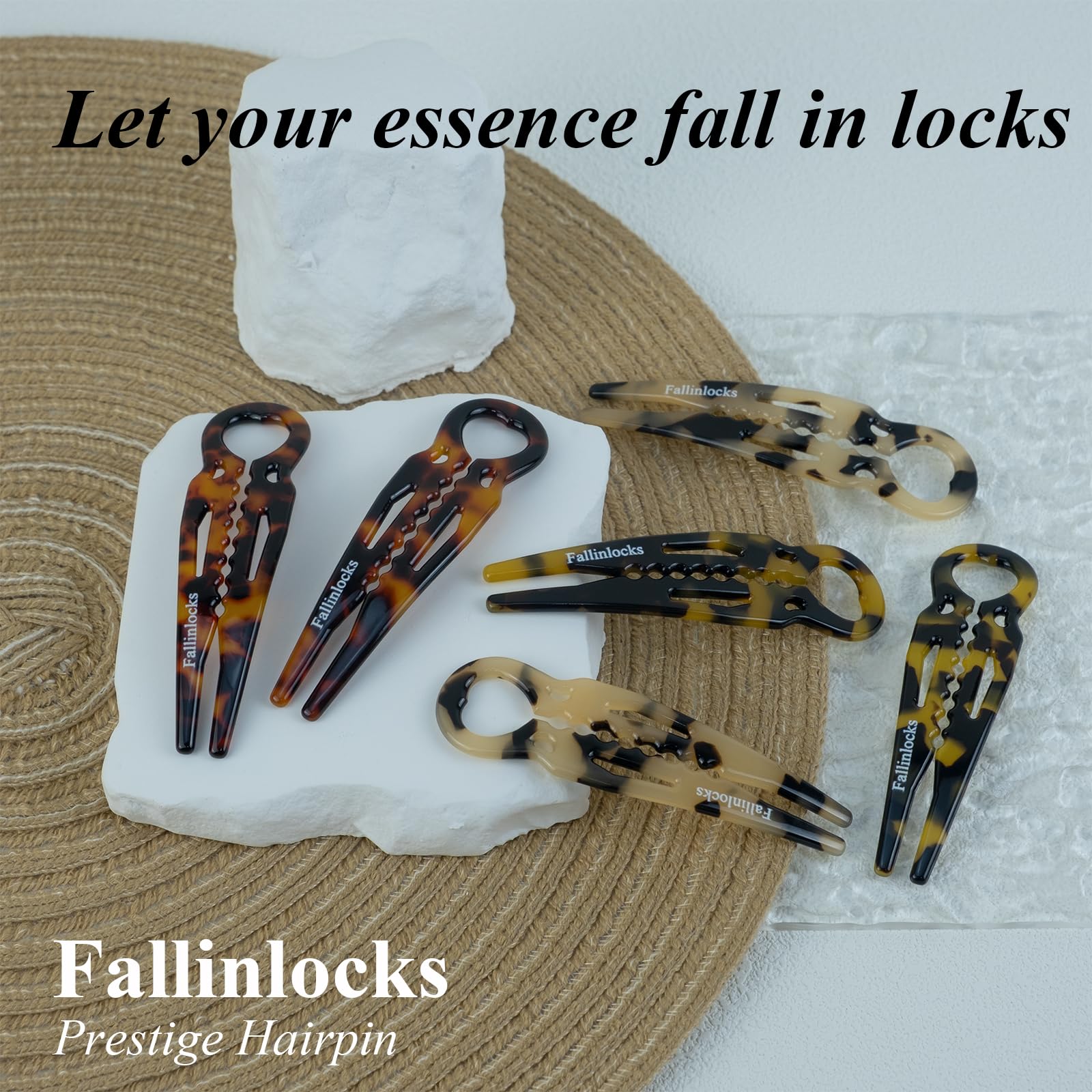 Fallinlocks Prestige hair pin in pocket-friendly set for on-the-go styling.