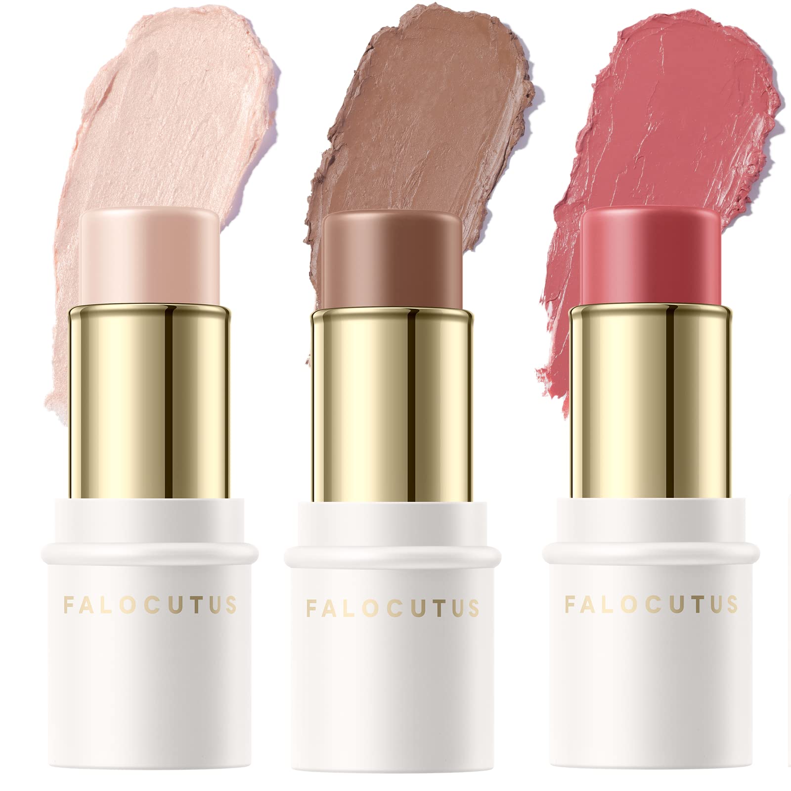Falocutus contour stick set shown in compact travel case for on-the-go makeup.