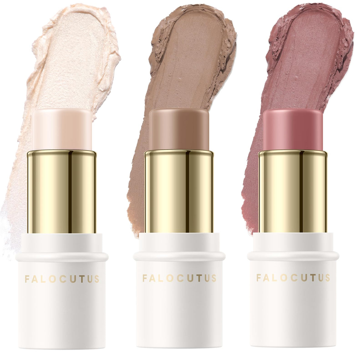 Falocutus contour-stick-set packaging portable design for on the go contouring
