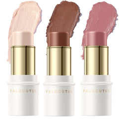 Falocutus neutral contour stick 3pc closeup shows long-wear natural definition