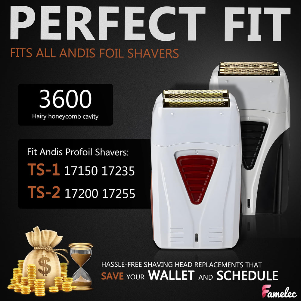 FAMELEC hypoallergenic gold foil for gentle shaving