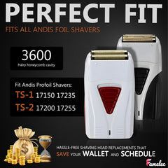 FAMELEC hypoallergenic gold foil for gentle shaving