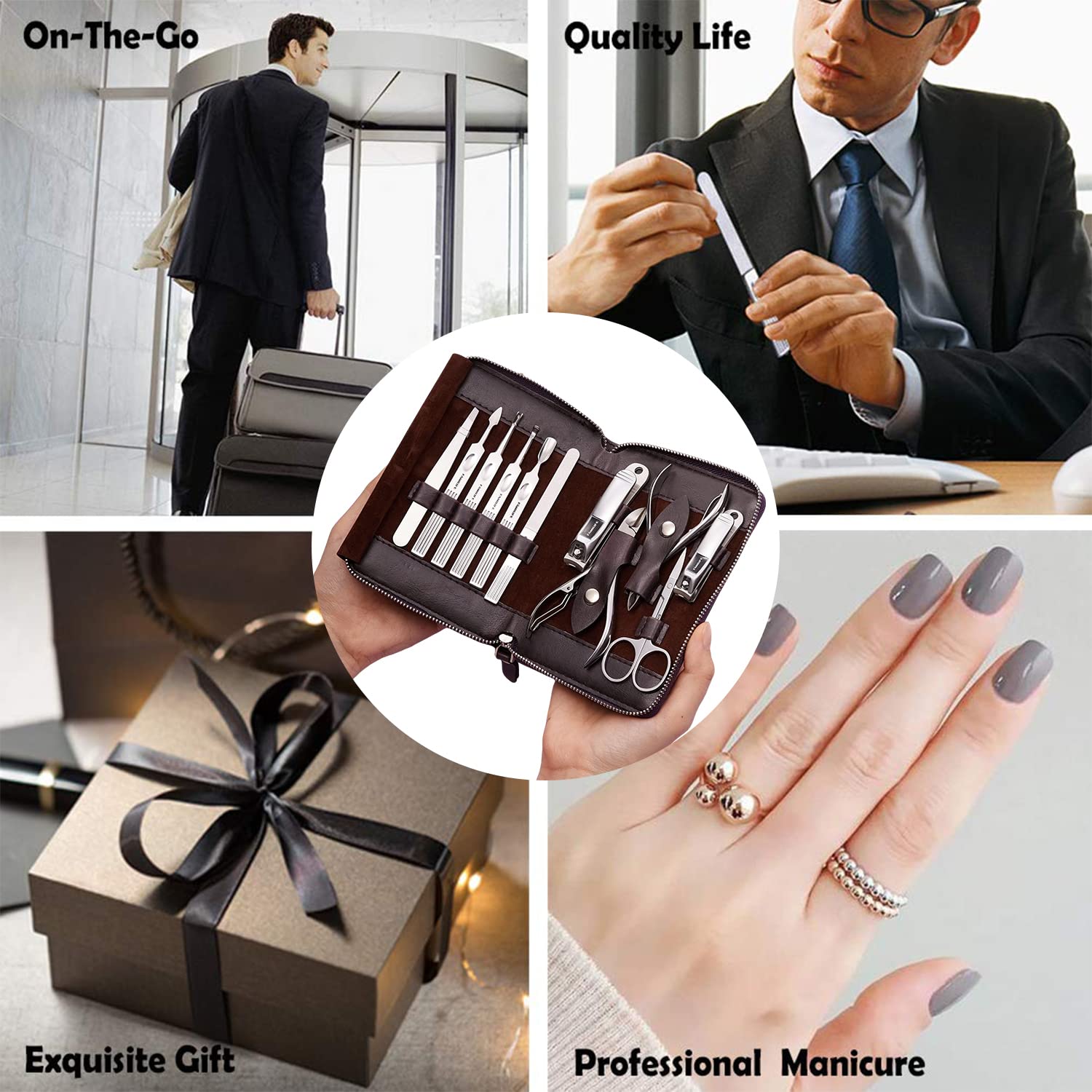 FAMILIFE cuticle & nail pushers stainless steel for prep and polish tasks.