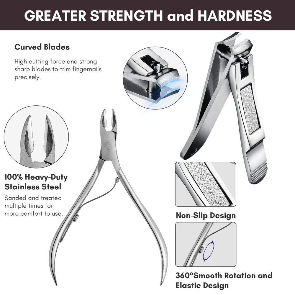 FAMILIFE toenail clipper stainless steel for safe home pedicures.