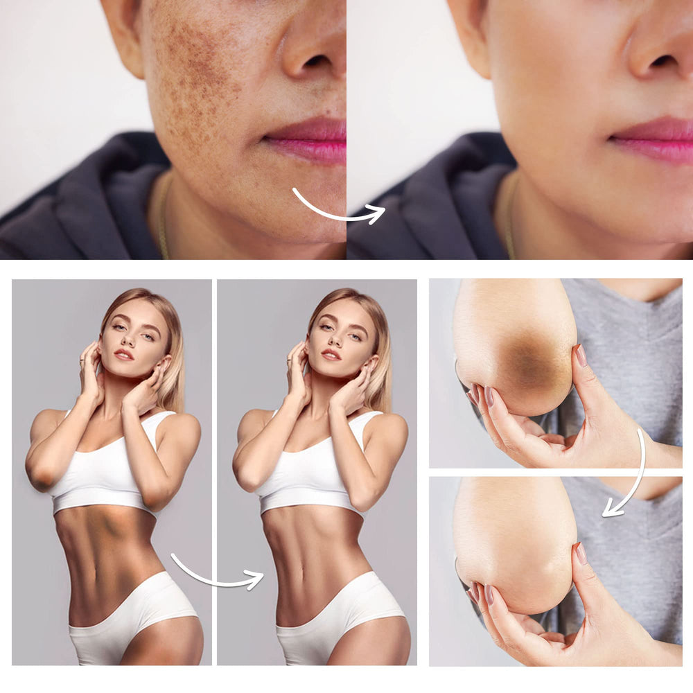 FAMIROSA Knees elbows armpits closeup shows nourishing texture for softness all over.