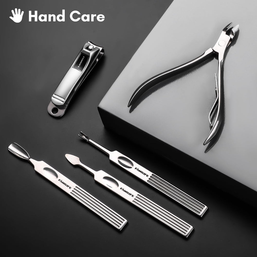 FAMILIFE nail clippers ready for precise trimming during home grooming.
