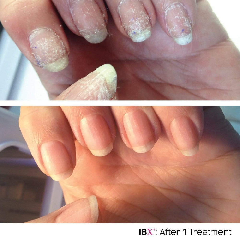 Famous Names IBX Mini Duo kit shows at home nail care steps.