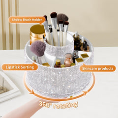 Fanado 5-slot makeup organizer neatly holds brushes, pencils, and small cosmetics.