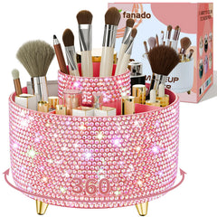 fanado Bling diamond-wrap appearance enhances vanity charm and countertop organization