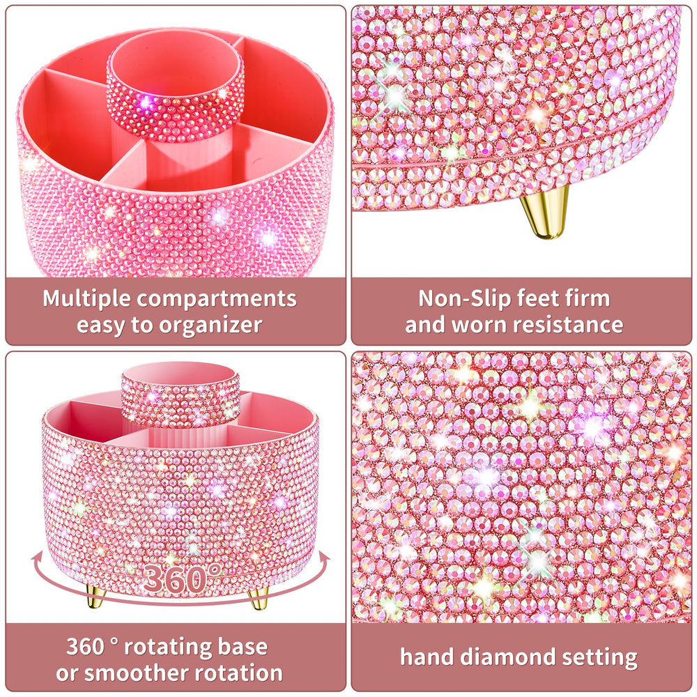 fanado Bling stripe design with gold feet protects surfaces and adds style