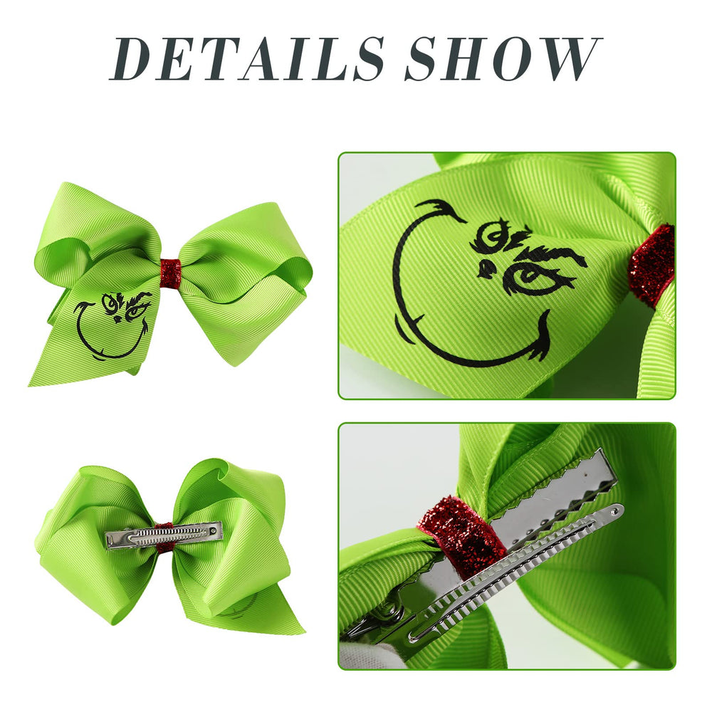 Fancheer green bow hair clip adds Christmas charm to outfits.