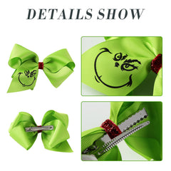 Fancheer green bow hair clip adds Christmas charm to outfits.