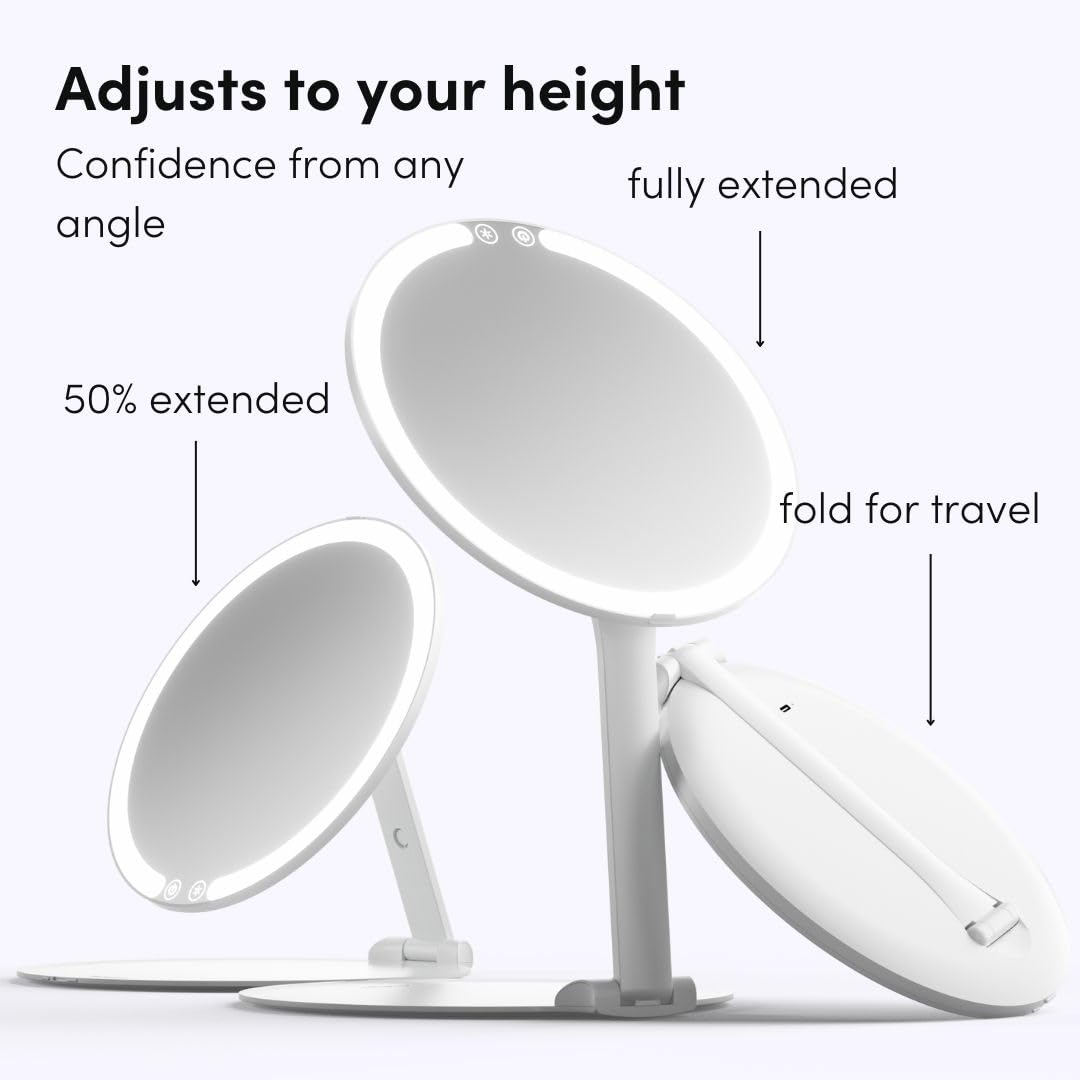 Fancii Abigail height-adjustable mirror for comfortable viewing at multiple heights