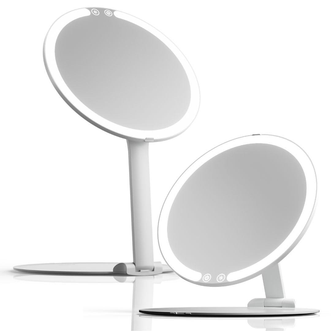 Fancii Abigail rechargeable travel mirror with LED light for on-the-go makeup