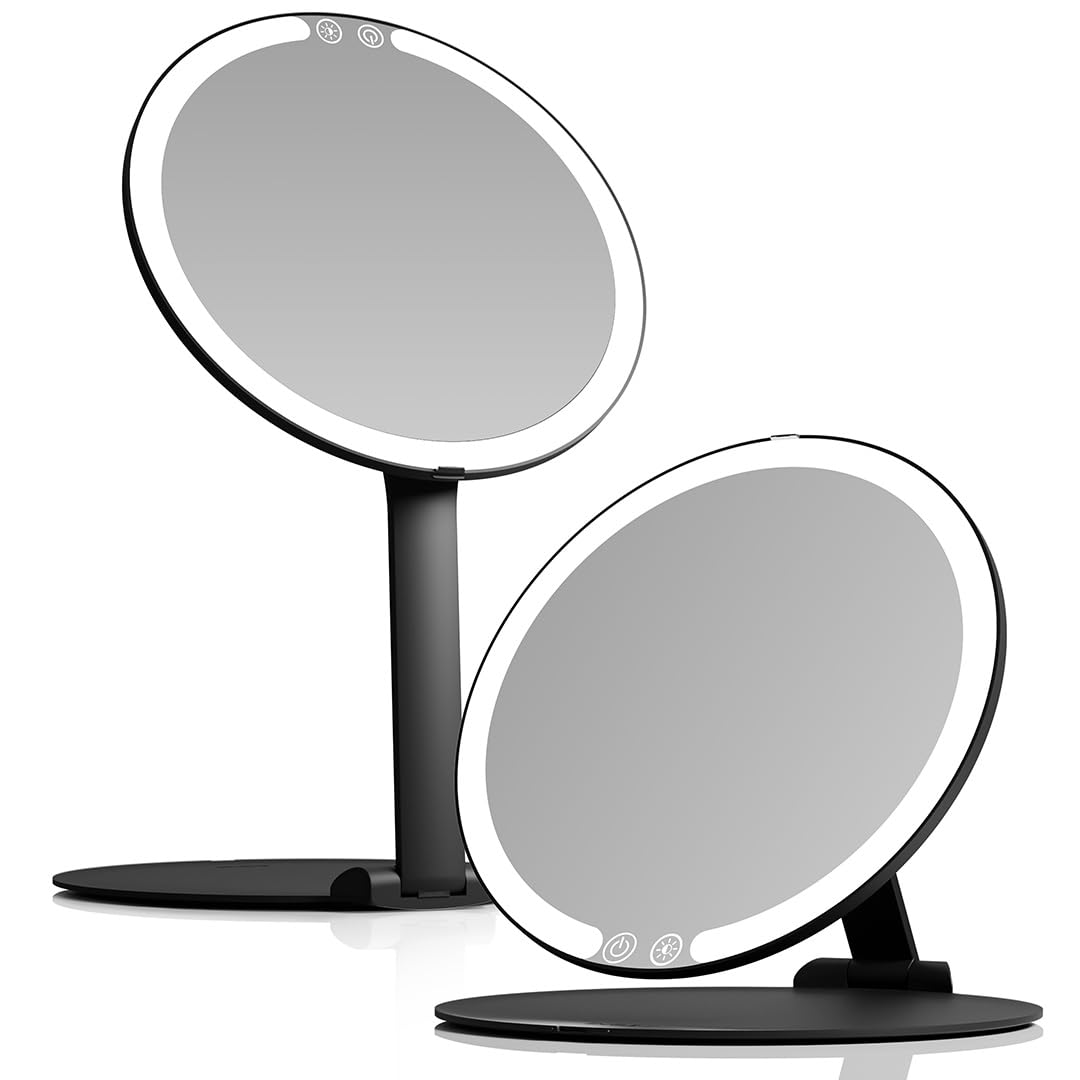 Fancii Abigail travel mirror shows an 8-inch clear view for on-the-go makeup.