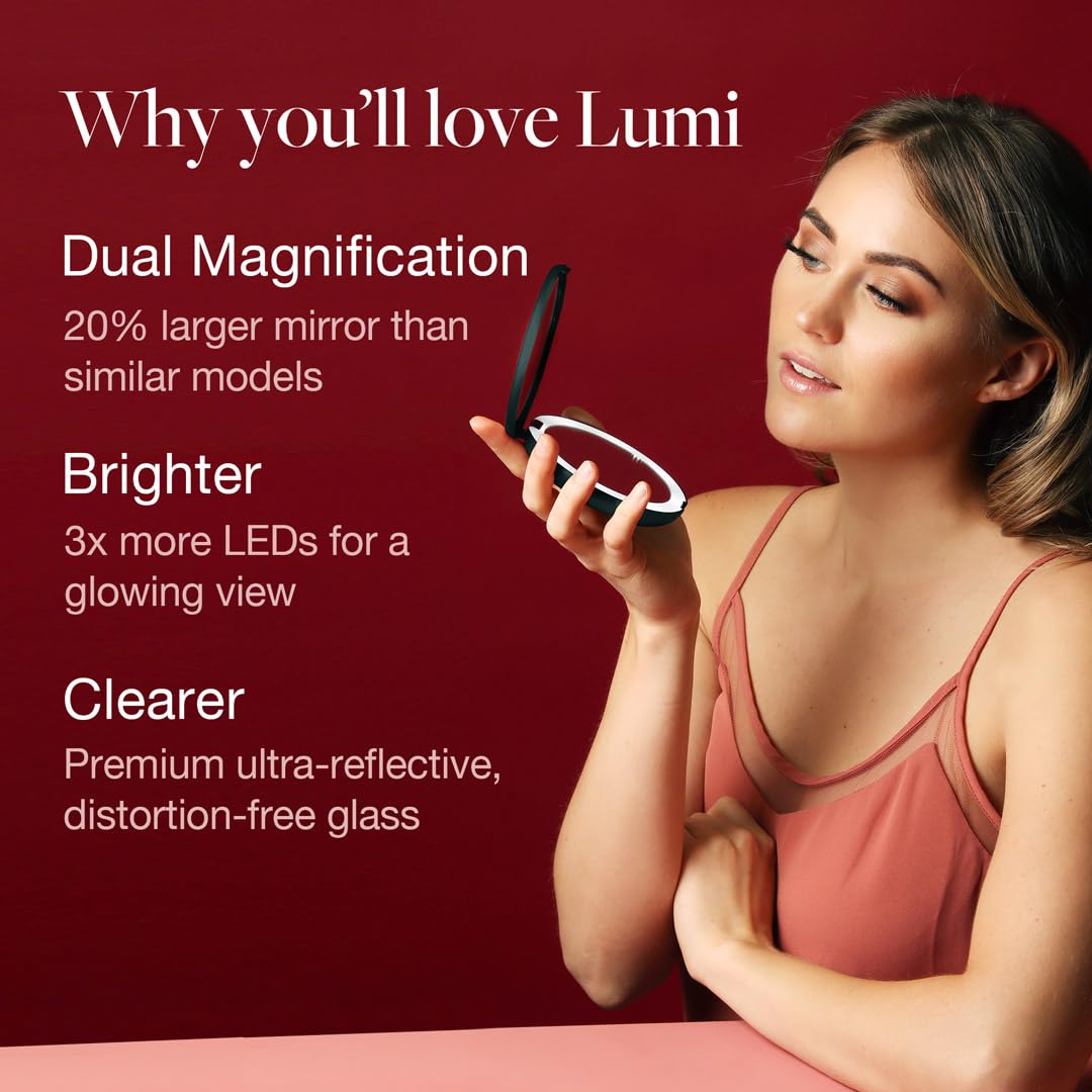 Fancii Lumi 1x magnification close-up for precise makeup application