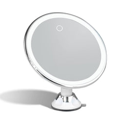 Fancii Luna 2 front view shows an 8-inch lighted mirror for precise makeup.